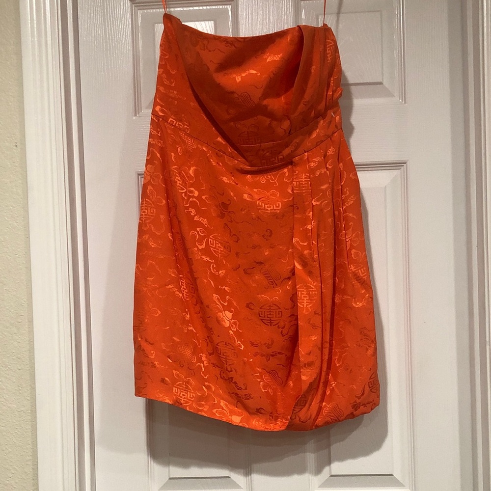 Tibi Mandarin Strapless Dress